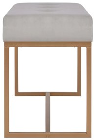Banco 80 cm veludo cinzento