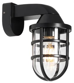 Candeeiro de parede exterior moderno preto IP54 - Joeri Moderno