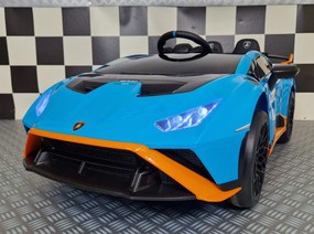 Carro eletrico bateria crianças Lamborghini Huracan STO drift Azul