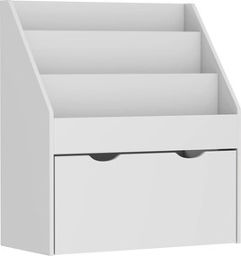 AIYAPLAY Estante infantil Multi-arrumação com 3 níveis de prateleiras e uma gaveta, 62,5L x 30l x 70H cm, cinzento | Aosom Portugal
