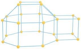 72 pcs kit de construção de forte para crianças