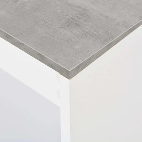 Mesa de bar com prateleira branco 110x50x103 cm