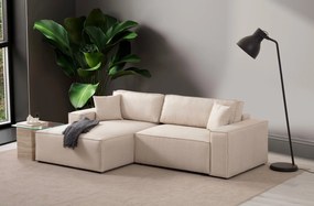 Sofá-Cama de Canto Pırlo – Ecru – 260x78x170 cm
