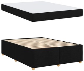 Estrutura de cama com colchão Outros Preto 160 x 200 cm tecido
