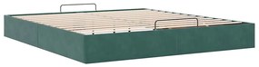 Estrutura de cama otomana sem colchão 160x200 cm verde escuro