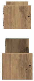 Prateleiras 2 pcs Carvalho Artisan 60x16x14 cm Madeira Engenharia