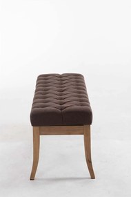 Banco Ramses em tecido com estrutura em antigo claro 46 x 120 x 38 cm Castanho