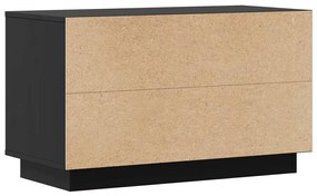 Móvel de TV 74x35x44 cm madeira de pinho maciça preto