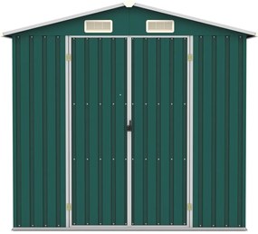 Abrigo de jardim 205x129x183 cm aço galvanizado verde