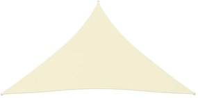 Para-sol estilo vela tecido oxford triangular 3x4x4 m creme
