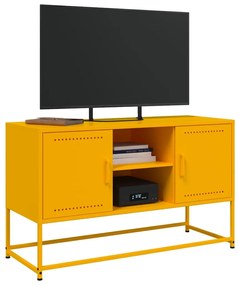 Móvel de TV 100,5x39x60,5 cm aço amarelo mostarda