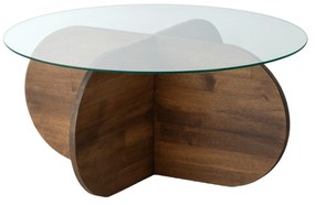 Mesa de Café Bubble – Nogueira – 75x35x75 cm