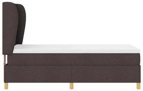 Cama Box Spring com Colchão vidaXL Castanho Escuro 80x200 cm em Tecido