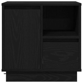 Criado-mudo com LED Carvalho Preto 50x34,5x50 cm