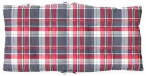 Almofadões cadeira encosto baixo 2 pcs oxford xadrez vermelho