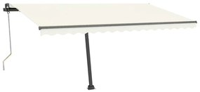 Toldo automático com LED e sensor de vento 400x300 cm cor creme