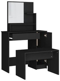 Conjunto de toucador 86,5x35x136 cm preto