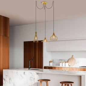 Candeeiro de Teto Mezopotamya – Dourado – Diâmetro 114 cm, Altura 130