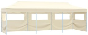 Tenda para festas pop-up dobrável c/ 5 paredes 3x9 m creme