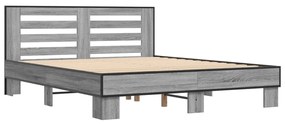Estrutura de cama 150x200 cm derivados madeira/metal