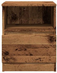 Mesa de cabeceira 2 pcs 40x40x50cm deriv. madeira madeira velha