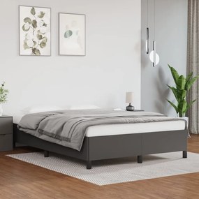 Estrutura de cama 140x200 cm couro artificial cinzento