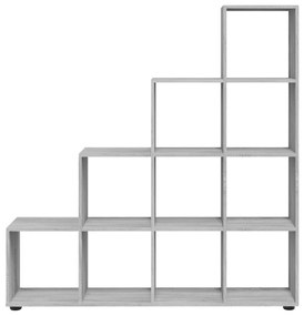 Estante escada/prateleira 142 cm derivados madeira cinza sonoma