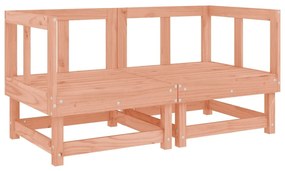 11 pcs conjunto lounge de jardim madeira de douglas maciça