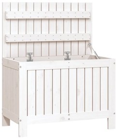 Caixa de arrumação jardim 76x42,5x54 cm pinho maciço branco