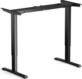 Estrutura Elétrica para Escritório "ErgoFlex" - Preto | Base Regulável