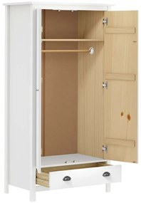 Roupeiro 2 portas Hill 89x50x170 cm pinho maciço branco