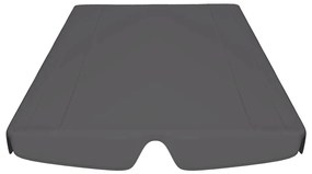 Toldo suplente p/ baloiço de jardim 150/130x105/70 cm antracite