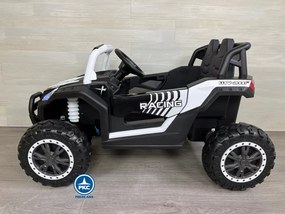 Carro elétrico para crianças Beach Buggy Racing 12V 2.4G Branco