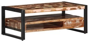 Mesa de centro multicor 90x50x36 cm madeira maciça recuperada