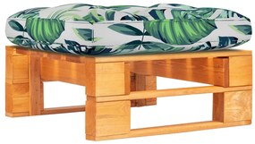 vidaXL Otomana de paletes para jardim pinho impregnado a castanho-mel