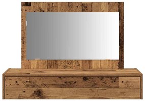 Mesa de Cabeleireiro Suspensa - Madeira Vintage - 100x40x70 cm