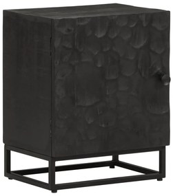 Mesa de cabeceira 40x30x50 cm mangueira maciça/ferro preto