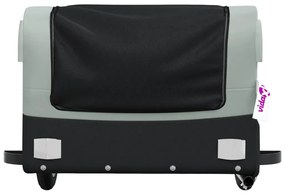 Reboque para bicicleta 30 kg ferro preto e cinza