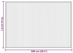 Tapete retangular 70x100 cm bambu castanho