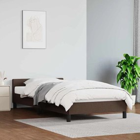 vidaXL Estrutura de cama c/ cabeceira sem colchão 80x200 cm castanho