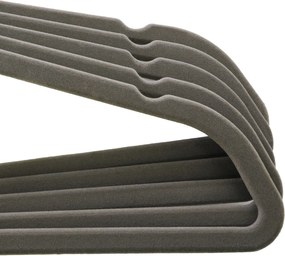 Conjunto 50 Cabides de veludo cinza