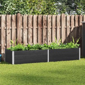 vidaXL Canteiro elevado de jardim 300x100x54 cm WPC cinzento