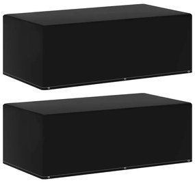 vidaXL Capas de jardim para barbecue a gás 2 pcs 6 ilhós 170x90x60 cm