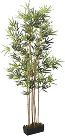 vidaXL Árvore de bambu artificial 1104 folhas 180 cm verde