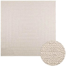 vidaXL Tapete ZIZUR creme 200x200cm aspeto de juta interior e exterior