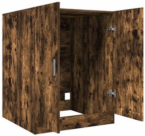idaXL Armário máquina lavar roupa 71x71,5x91,5 cm carvalho fumado