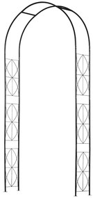 Outsunny Arco de Jardim de Metal Arco Decorativo com Desenho de Treliça para Plantas Trepadeiras para Decoração 114x30x230 cm Preto | Aosom Portugal