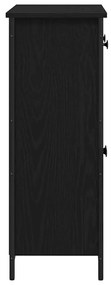Buffet Preto em Madeira de Carvalho 70x30x80 cm em Madeira Engenharia