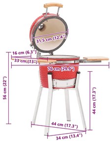 Churrasqueira/defumador Kamado cerâmica 76 cm