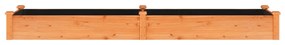 Canteiro elevado c/ forro 240x60x25 cm abeto maciço castanho
